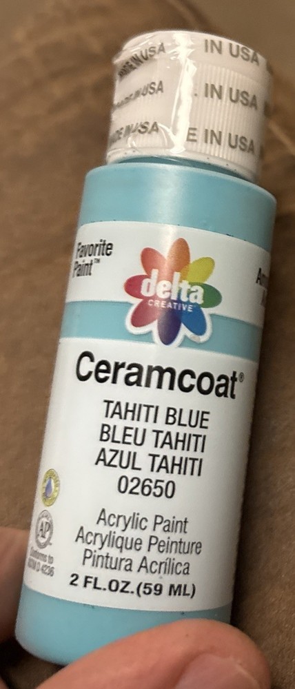 Ceramcoat Acrylic Paint Delta Creative 2oz Bottle-Tahiti Blue