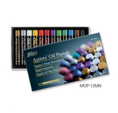 Metallic Oil Pastel for Artist Mungyo 12 – Assorted Colors, MOP-12MN Drawing