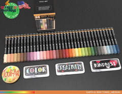 36 Acrylic Paint Pens Skin and Natural Earth Tone Marker Set for Rock Painting,