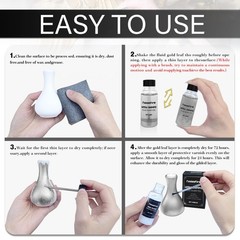 FusionFirm Liquid Leaf Paint – Alcohol-Based 1 Fl Oz (Pack of 1), Silver