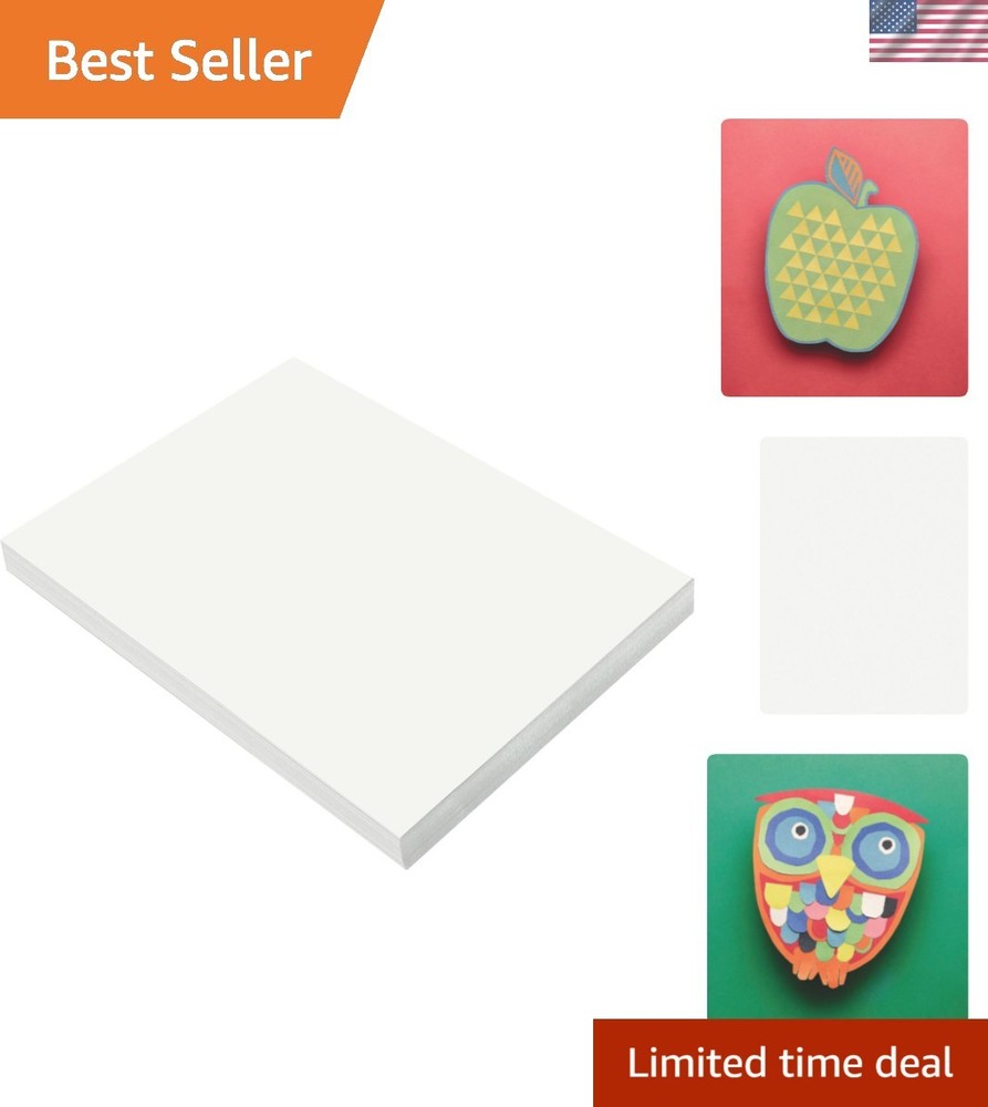 High-Quality White Construction Paper, 9×12 – 100 Sheets for School Projects