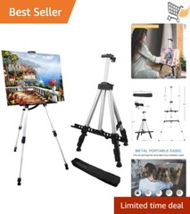 Art Easel Stand Aluminum 66 Inch Adjustable Portable for Painting Display