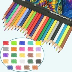 Mandala Coloring Book with 24 Colored Pencils Adult Relaxation Art Kit Gift