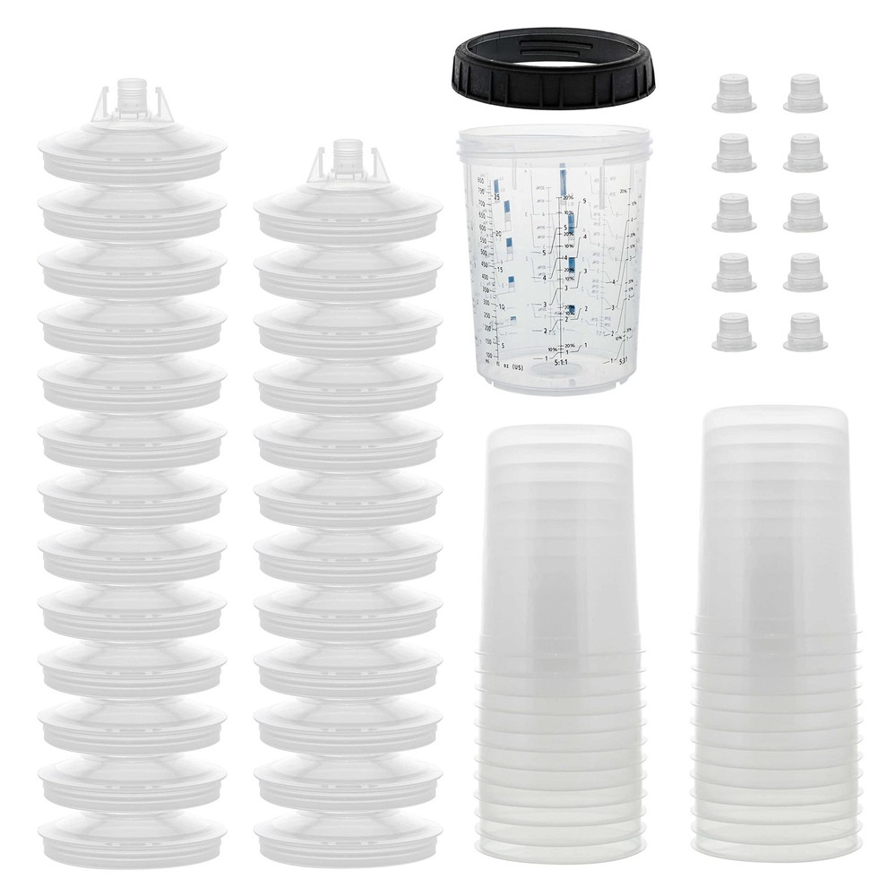 Master Paint System MPS Disposable Spray Gun 27 Ounce Cup Kit, White