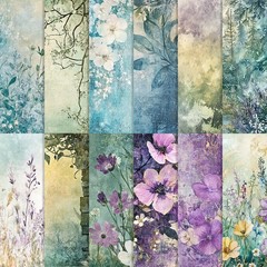 60 Sheets 11×8.5 Inch Double Sided Spring Floral Scrapbook Paper for Card Making