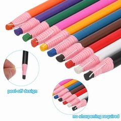 Peel-Off China Markers, 12 Pack Grease Wax Pencils Wood, Green