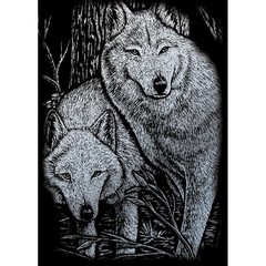Silver Foil Engraving Art Mini Kit 5X7 Prowling Friends