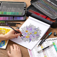 174 Colors Professional Colored Pencils, Soft Core Coloring Pencils Set with 1