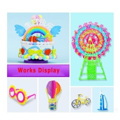3D Printing Pen Set DIY Drawing Pen with LED Display 3 Color Filament Kids Gift