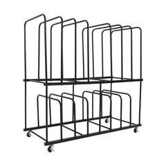 2 Tier Art Storage Rack 50 Lbs Capacity With Locking Wheels Rack For Classroom