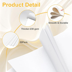 11×14 White Poster Boards Heavyweight Blank Art Display Paper 50 Pack
