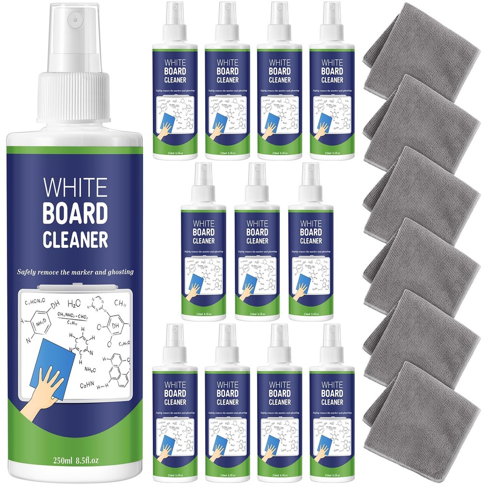 8 Pack White Board Cleaner Spray, 8.5oz Dry Erase Board Cleaner for Whiteboar…
