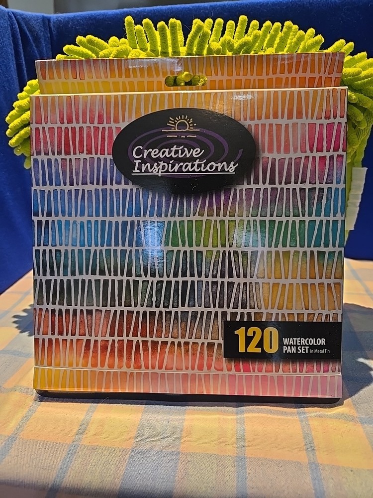 Creative Inspirations 120 Watercolor Pan Set In Metal Tin, New