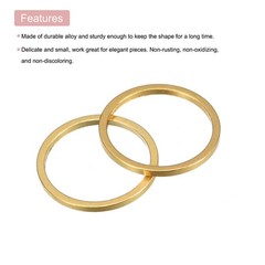 Round Earring Beading Hoop Rings Circle Link Ring 20mm/ 0.78″ Brass Tone,100pcs