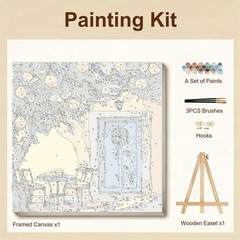 Lemon Tree Paint by Numbers Kit for Adults with Frame and Easel, Lemon Framed…