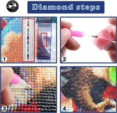 Dragon Full Moon Purple Flowers 5D Square Diamond Drill Dot Art Gem Kit 12 x 16″