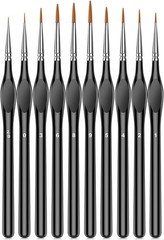 Durable 10-Piece Micro Paint Brush Set with Fine Point for Detailed Art Projects