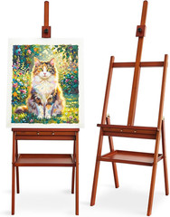 Adjustable Wooden Art Easel Stand for Painting, Solid Beech Wood Easel Stand wit