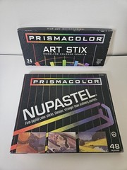 Vintage Prismacolor Nupastel 48 & 24 Art Stix Color Pastel Set Sanford USA