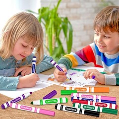 Washable Markers Bulk, Assorted Colors – Broad Line Conical Tip Coloring Mark…