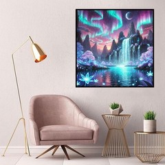 Ekuxom Diamond Art Kits for Adults- Aurora 14x14in (35X35cm), Borealis
