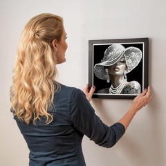 Elegant Lady Diamond Art Kits for Adults, 5D Special Shaped Beautiful Woman Diam