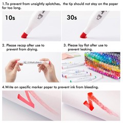 172 Colors Alcohol Based Dual Tip Art Markers, 171+1 Blender Permanent Marker…