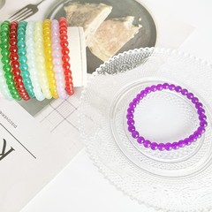 Srobenz 30 Pcs 6Mm Crystal Round Beaded Bracelet Set Healing Glass Stretch