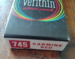 Verithin Eagle Colored Pencils 11 ct Carmine Red 745 Vintage USA Made new rare