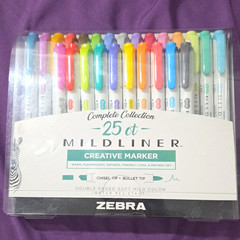 Zebra Mildliner Creative Marker Complete Collection, 25 ct Assorted Multicolor