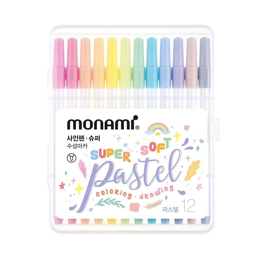 Monami Water Based Maker Pen Patel 12 Color Set