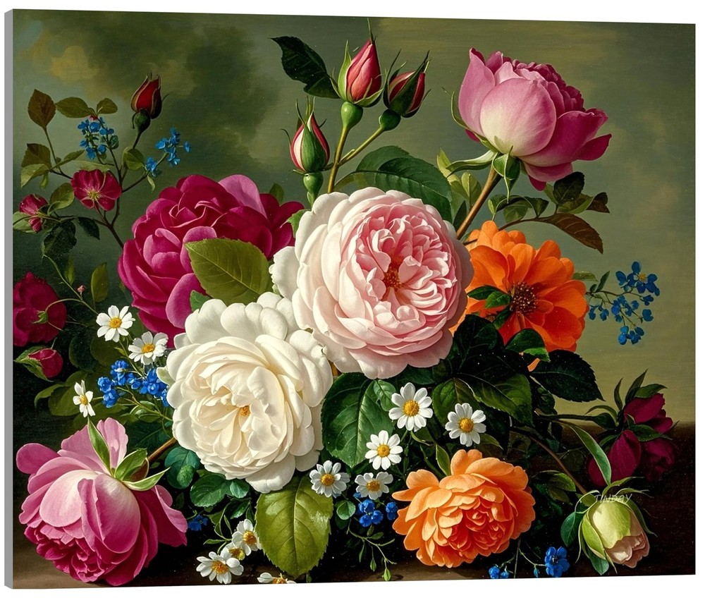 TINDAY Painting Pigment Set 40 x 50 cm, Peony