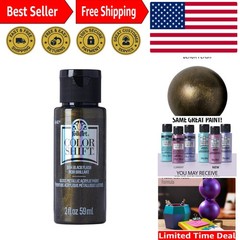 Folkart Color Shift 2 oz Acrylic Paint in Black Flash – Metallic Shimmer!