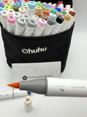 Rare 19 Colors Japan Limited Ohuhu 80 Pastel Markers Brush & Chisel B170 missing