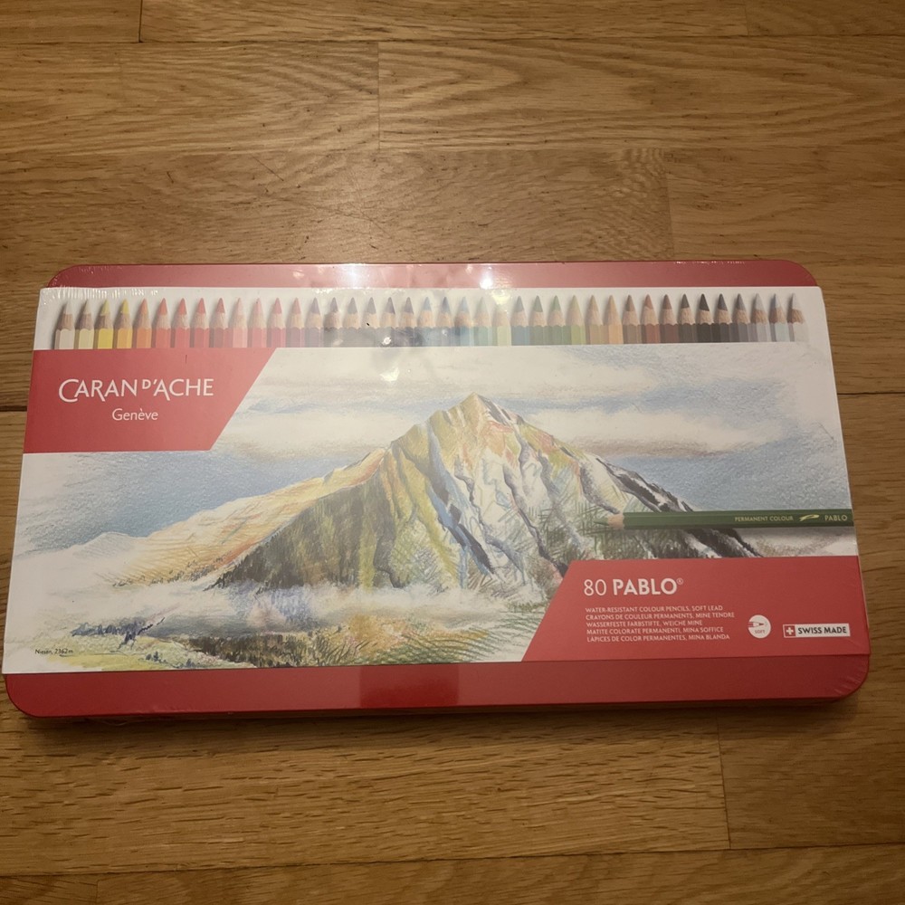 Caran d’Ache Pablo Professional Artists Colour Pencils Tin 80 Brand New