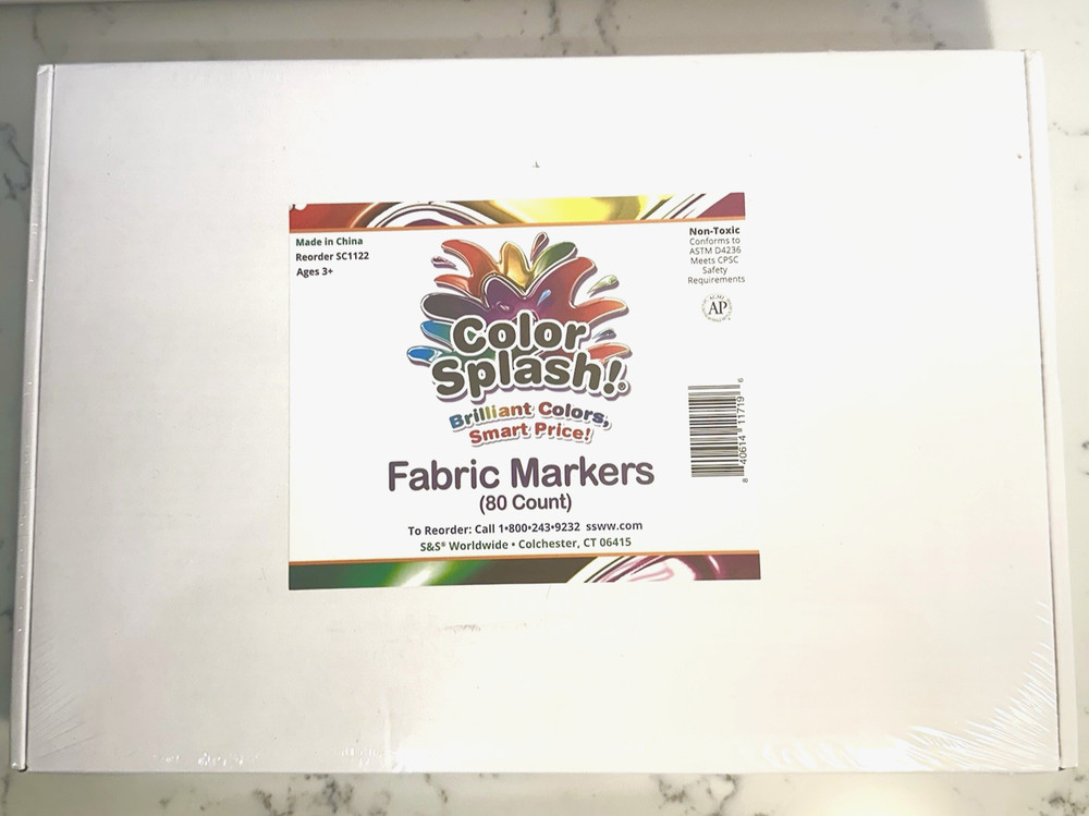 Crazy Colors Fabric Markers Set Of 80 Total 8 Color Sets New Sealed In Box