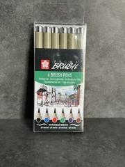 Sakura Pigma Micron Brush Pens Set of 6 Colours – Graphic Artist Manga Cartoons