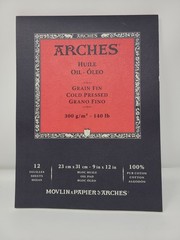 Arches Oil Pad Cold Pressed 140lb/300gsm 12 Sheet 9×12 inch Oil Paper New