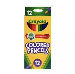 Crayola Colored Pencils (NEW IN BOX, 12 Count, Pre-Sharpened, Bold Colors)