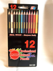 Prang/Professional Colored Pencils/12 colors/ Real Wood/ Satin Smooth Laydown