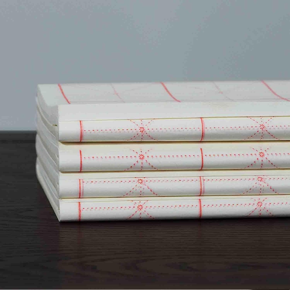 100 PCS Chinese Japanese Calligraphy Practice Sumi Rice Paper Grid 3.54 Inch