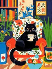 Diamond Art Kits for Adults Cats, Animals Diamond Painting Kit, A-001-cat