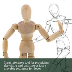 US Art Supply 5″ Male Manikin Wooden Art Mannequin Figure