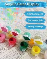 TOCARE Black Labrador Paint by Numbers Kit 16″Wx20″L – Frameless, TC-OPC-142