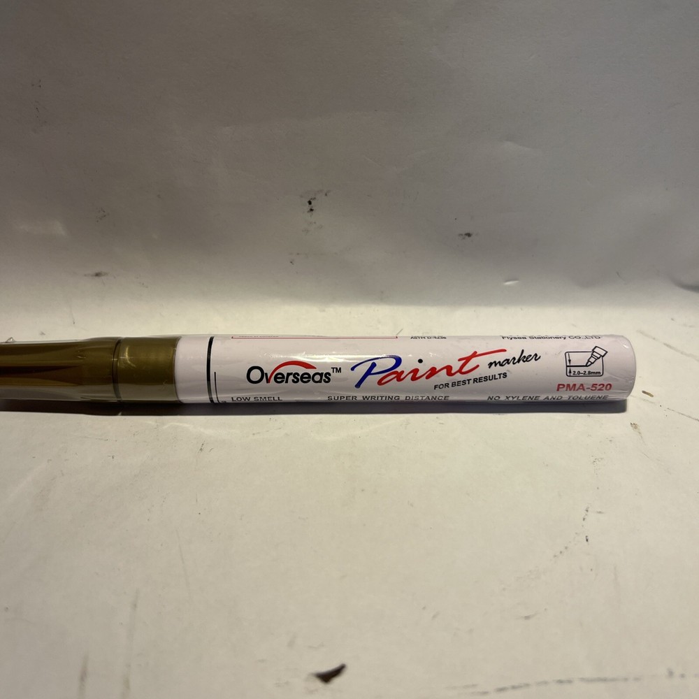 Metallic GOLD PAINT MARKER Oil Base Fine Point permanent Marking Pen PMA-520
