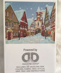 New Diamond Art Dotz Paint By Number Snowy Village Christmas Holiday Craft Kit