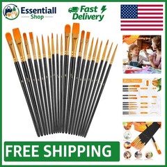 Artist-Approved 20-Piece Paint Brush Set for Crafting & Painting Masterpieces