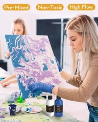 Large Volume Acrylic Pour Paint Set with Tools – Perfect for Art Lovers
