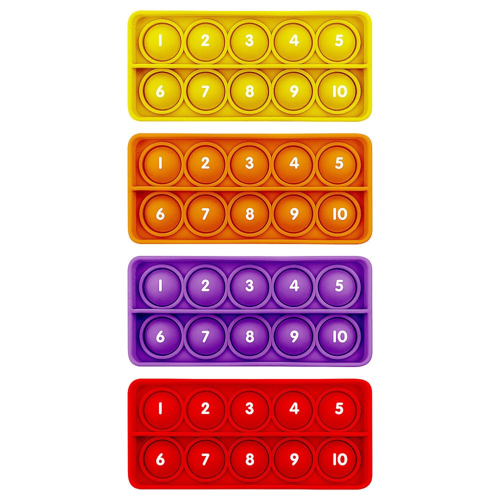 Junior Learning® Ten Frames Pop and Learn!™ Bubble Boards – 4 Pc.