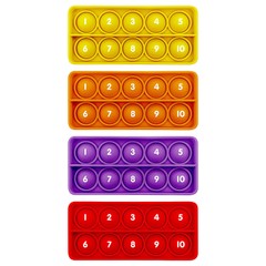 Junior Learning® Ten Frames Pop and Learn!™ Bubble Boards – 4 Pc.